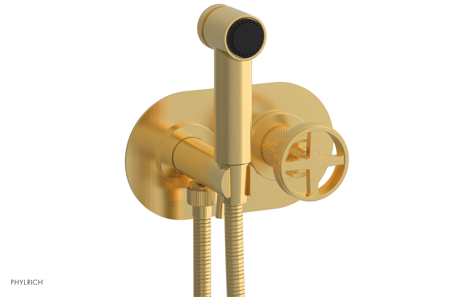 DUSTRIE - Wall Mounted Bidet - Cross Handle - Knurled 371-62