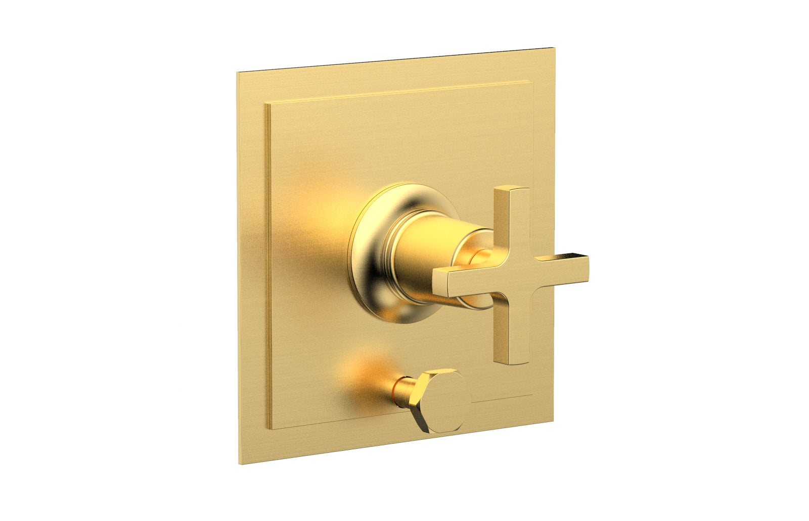 HEX MODERN Pressure Balance Shower Plate with Diverter and Handle Trim Set - Cross Handle 4-101