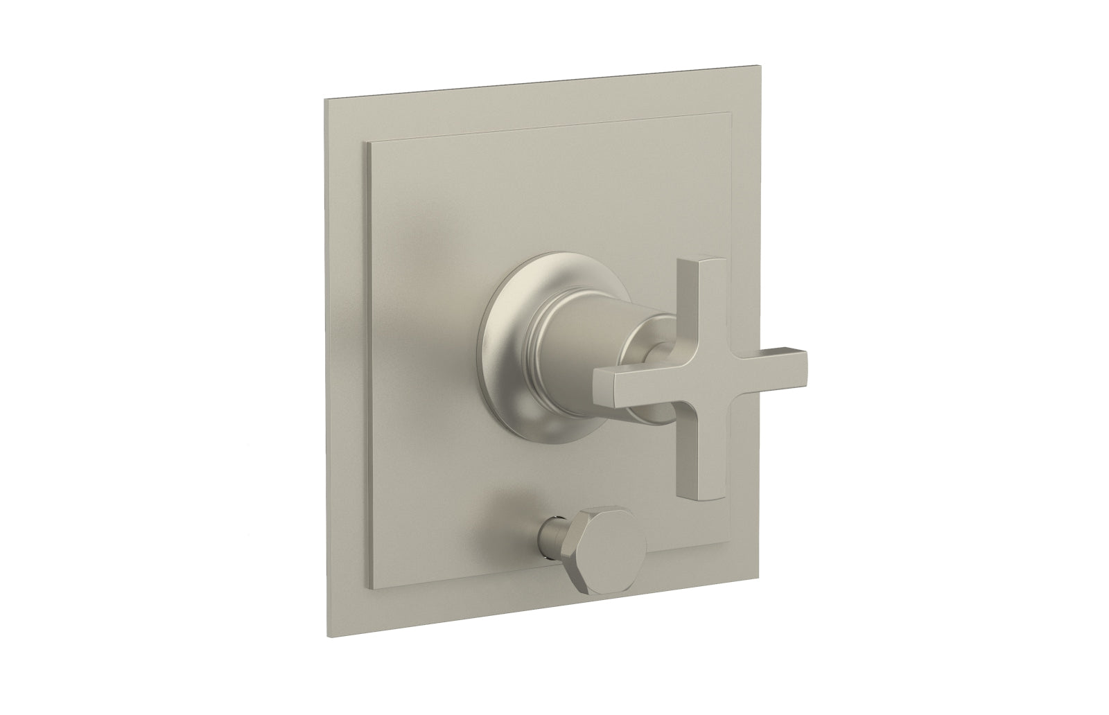 HEX MODERN Pressure Balance Shower Plate with Diverter and Handle Trim Set - Cross Handle 4-101