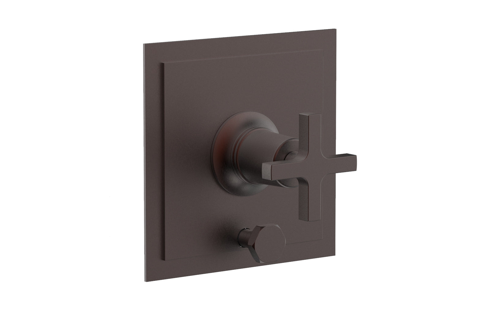 HEX MODERN Pressure Balance Shower Plate with Diverter and Handle Trim Set - Cross Handle 4-101