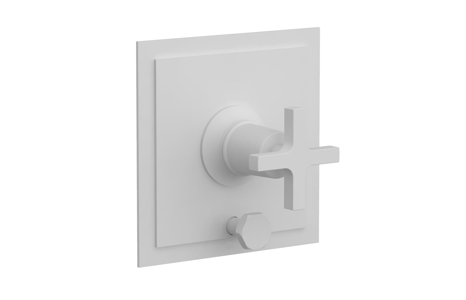 HEX MODERN Pressure Balance Shower Plate with Diverter and Handle Trim Set - Cross Handle 4-101