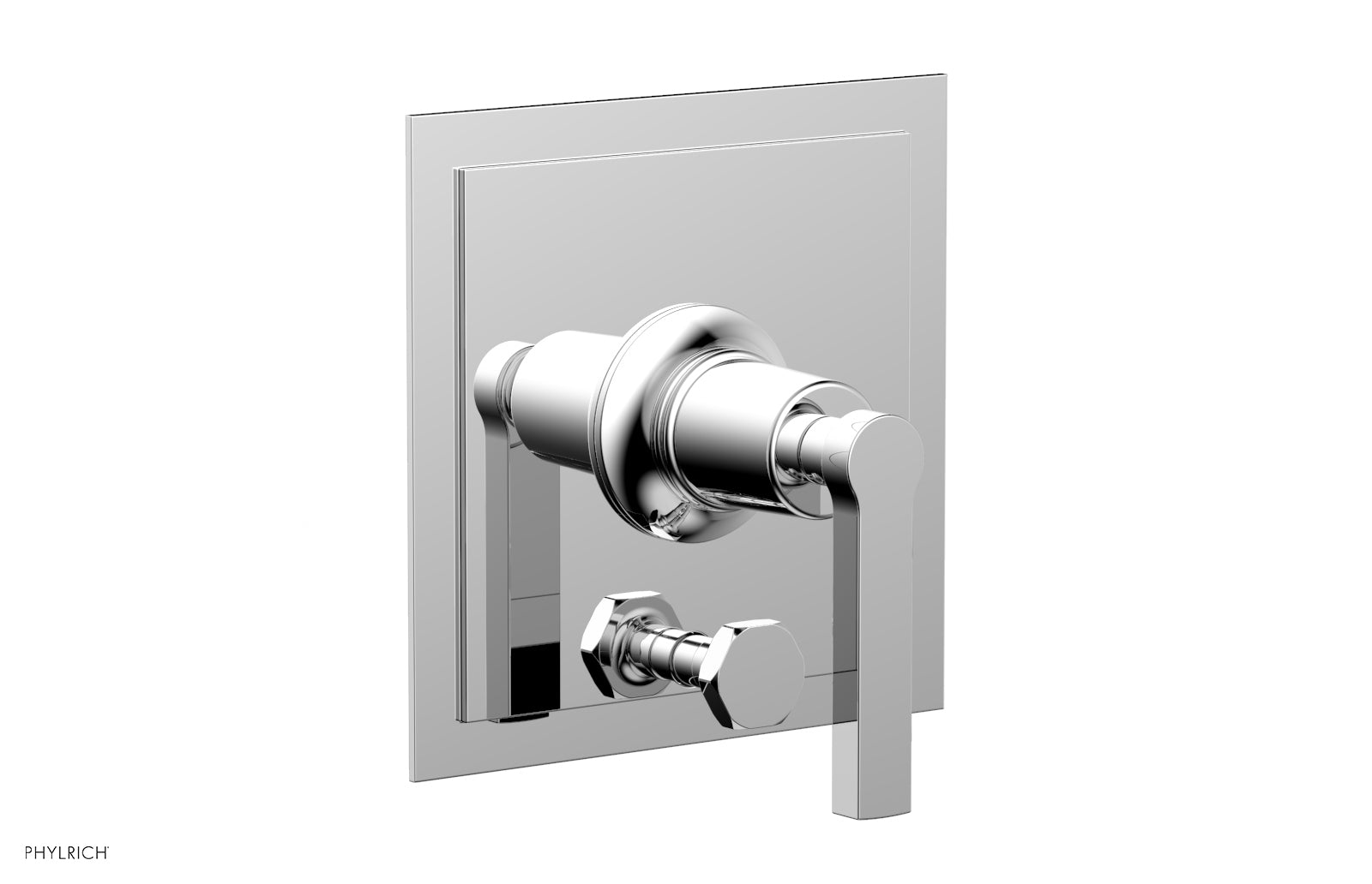 HEX MODERN Pressure Balance Shower Plate with Diverter and Handle Trim Set 4-102