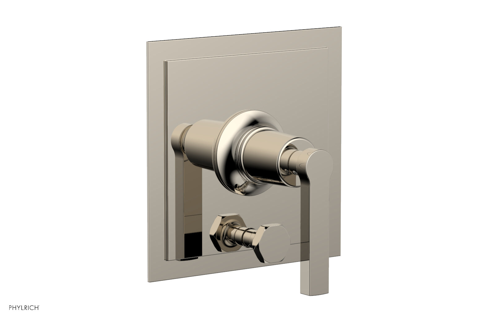 HEX MODERN Pressure Balance Shower Plate with Diverter and Handle Trim Set 4-102