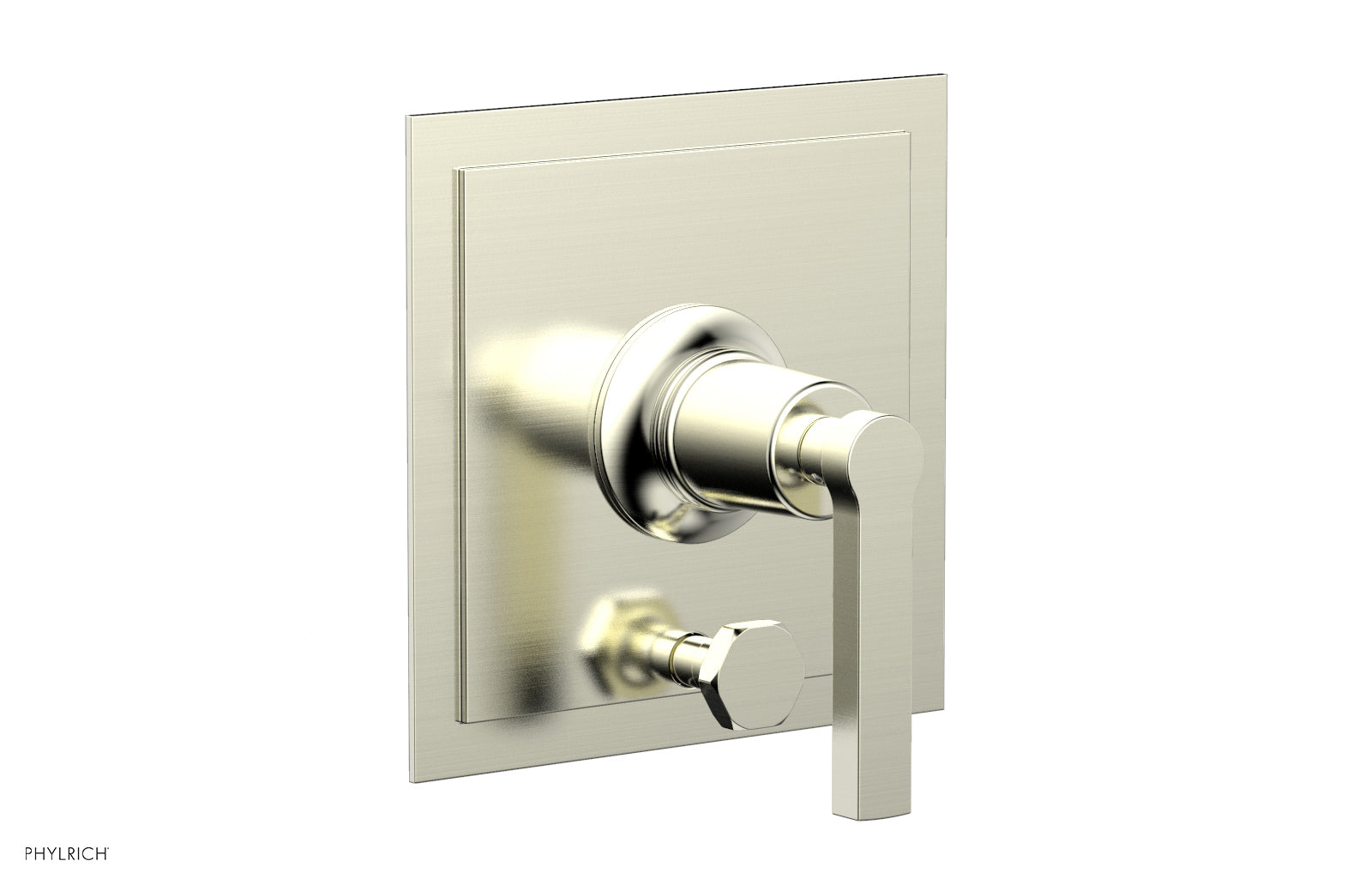 HEX MODERN Pressure Balance Shower Plate with Diverter and Handle Trim Set 4-102