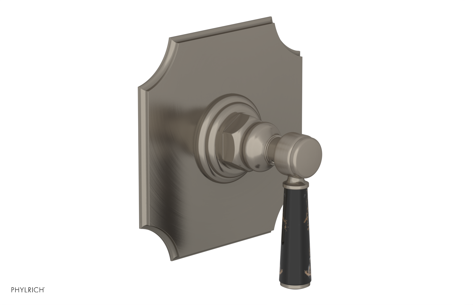 HENRI 1/2" Mini Thermostatic Shower Trim - Black Marble Handle 4-159