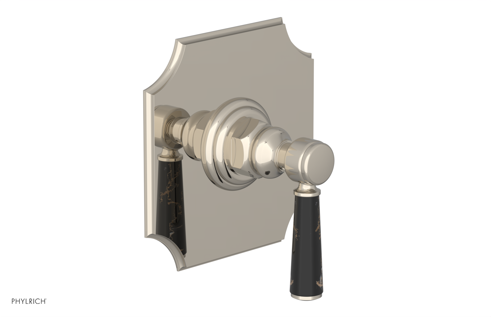 HENRI 1/2" Mini Thermostatic Shower Trim - Black Marble Handle 4-159