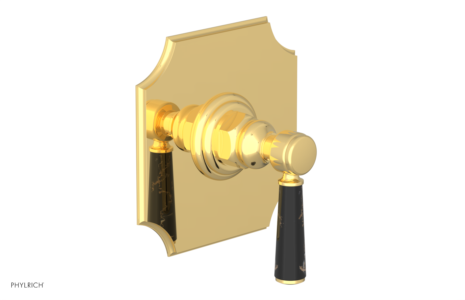 HENRI 1/2" Mini Thermostatic Shower Trim - Black Marble Handle 4-159