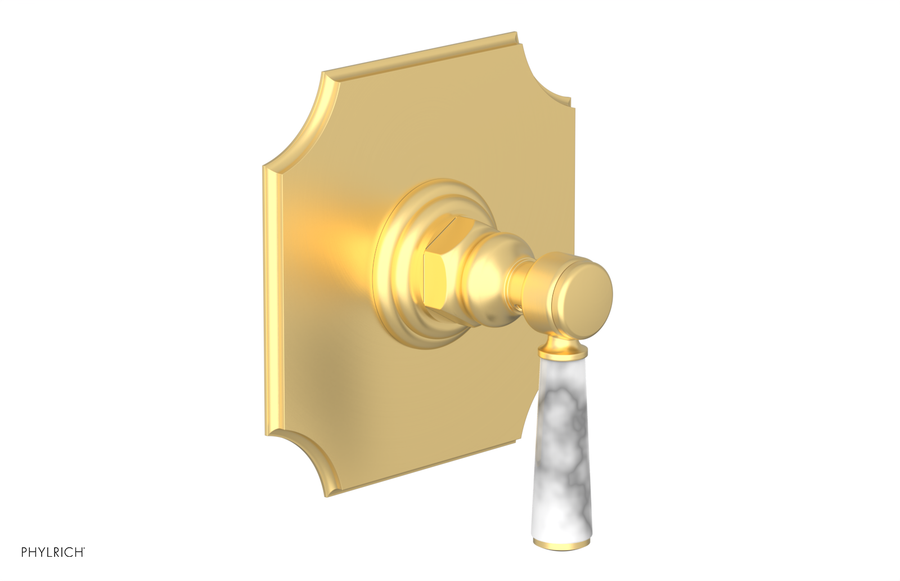 HENRI 1/2" Mini Thermostatic Shower Trim - White Marble Handle 4-159