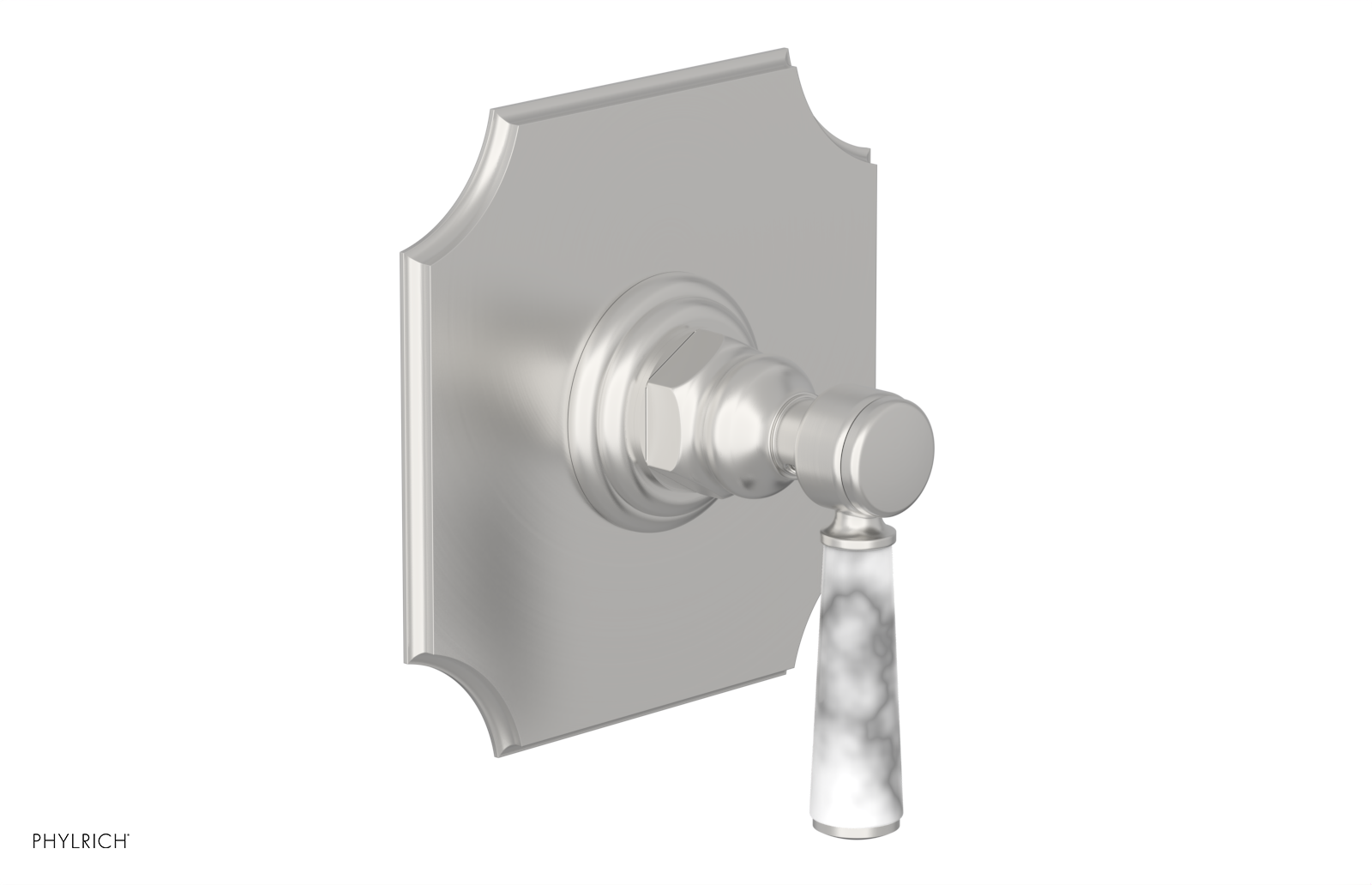 HENRI 1/2" Mini Thermostatic Shower Trim - White Marble Handle 4-159