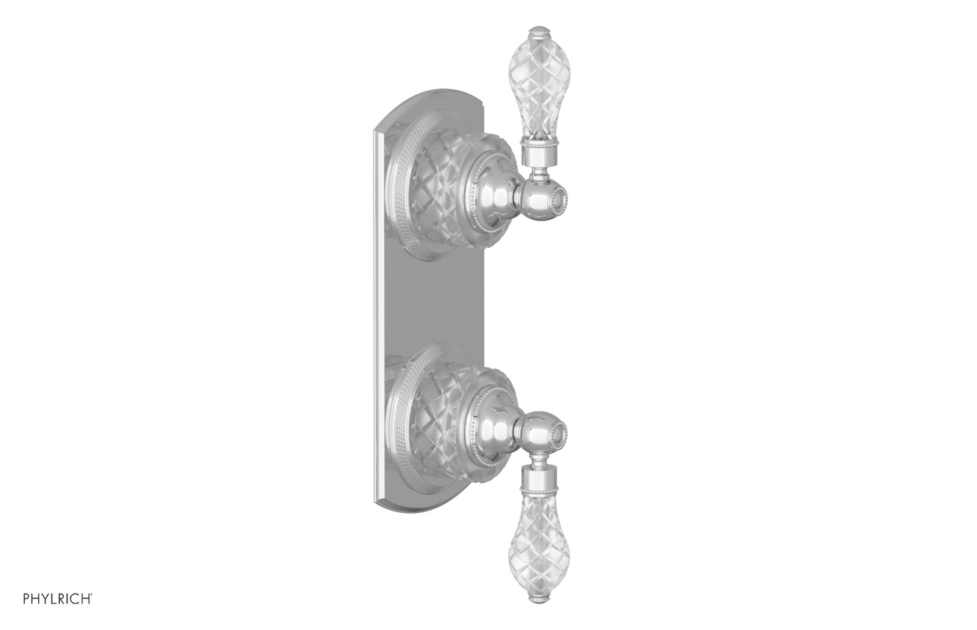 REGENT CUT CRYSTAL 1/2" Thermostatic Valve with Volume Control or Diverter 4-206