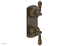 VERSAILLES 1/2" Mini Thermostatic Valve with Volume Control or Diverter - Montaione Brown Onyx Lever Handles 4-459E