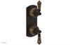 VERSAILLES 1/2" Mini Thermostatic Valve with Volume Control or Diverter - Montaione Brown Onyx Lever Handles 4-459E