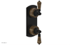 VERSAILLES 1/2" Mini Thermostatic Valve with Volume Control or Diverter - Montaione Brown Onyx Lever Handles 4-459E