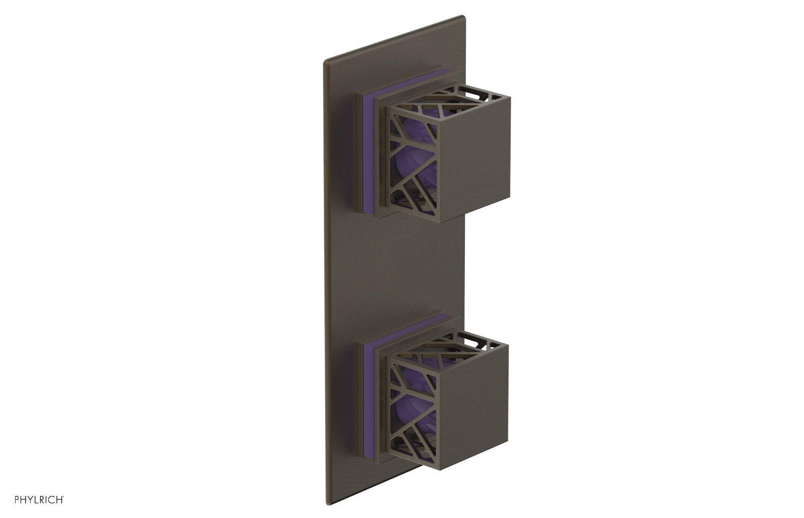 JOLIE- Thermostatic Valve with Volume Control or Diverter with "Purple" Accents 4-588