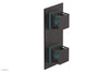 JOLIE- Thermostatic Valve with Volume Control or Diverter with "Turquoise" Accents 4-588