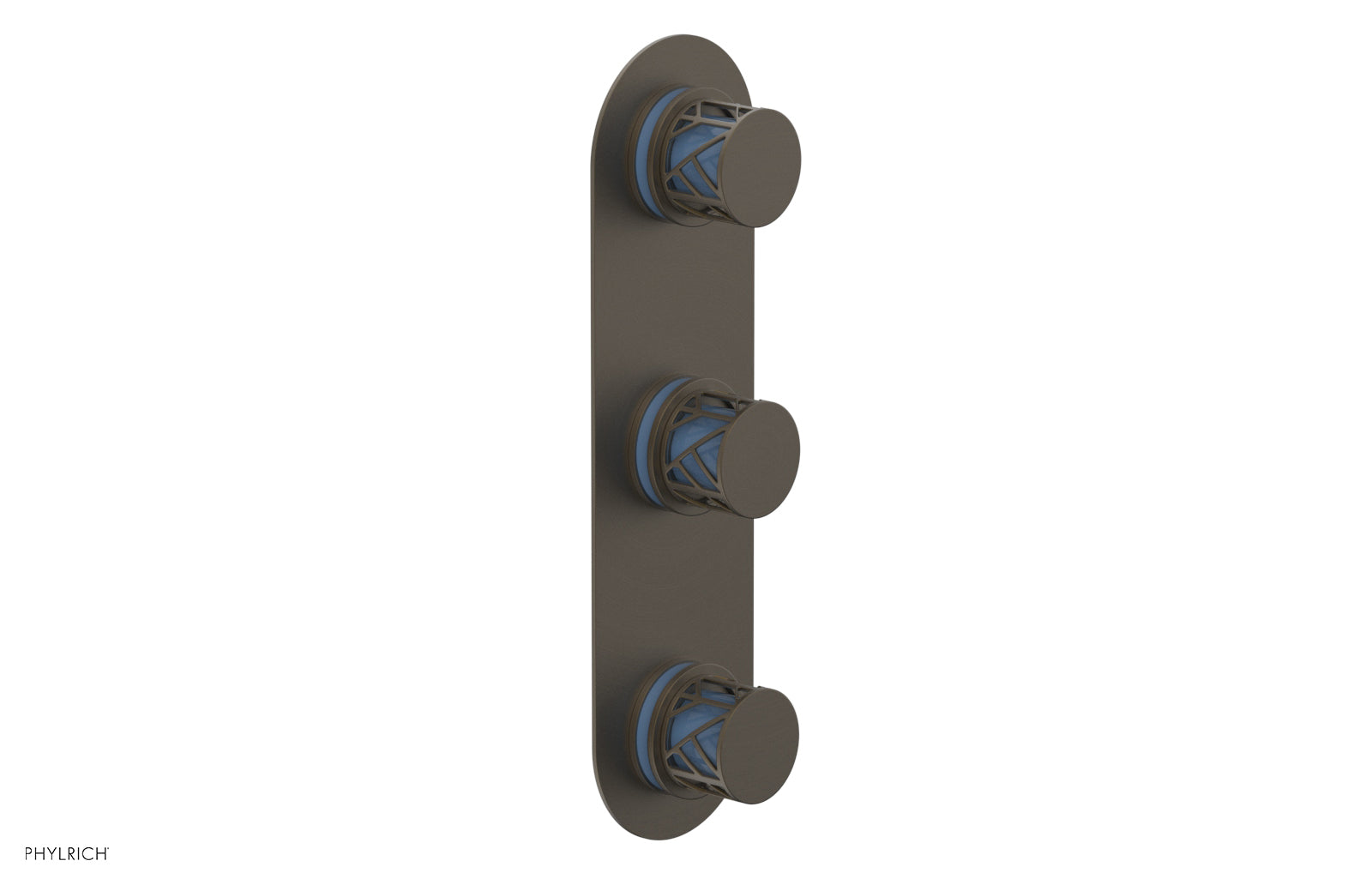 JOLIE Thermostatic Valve with Two Volume Control with "Light Blue" Accents 4-590
