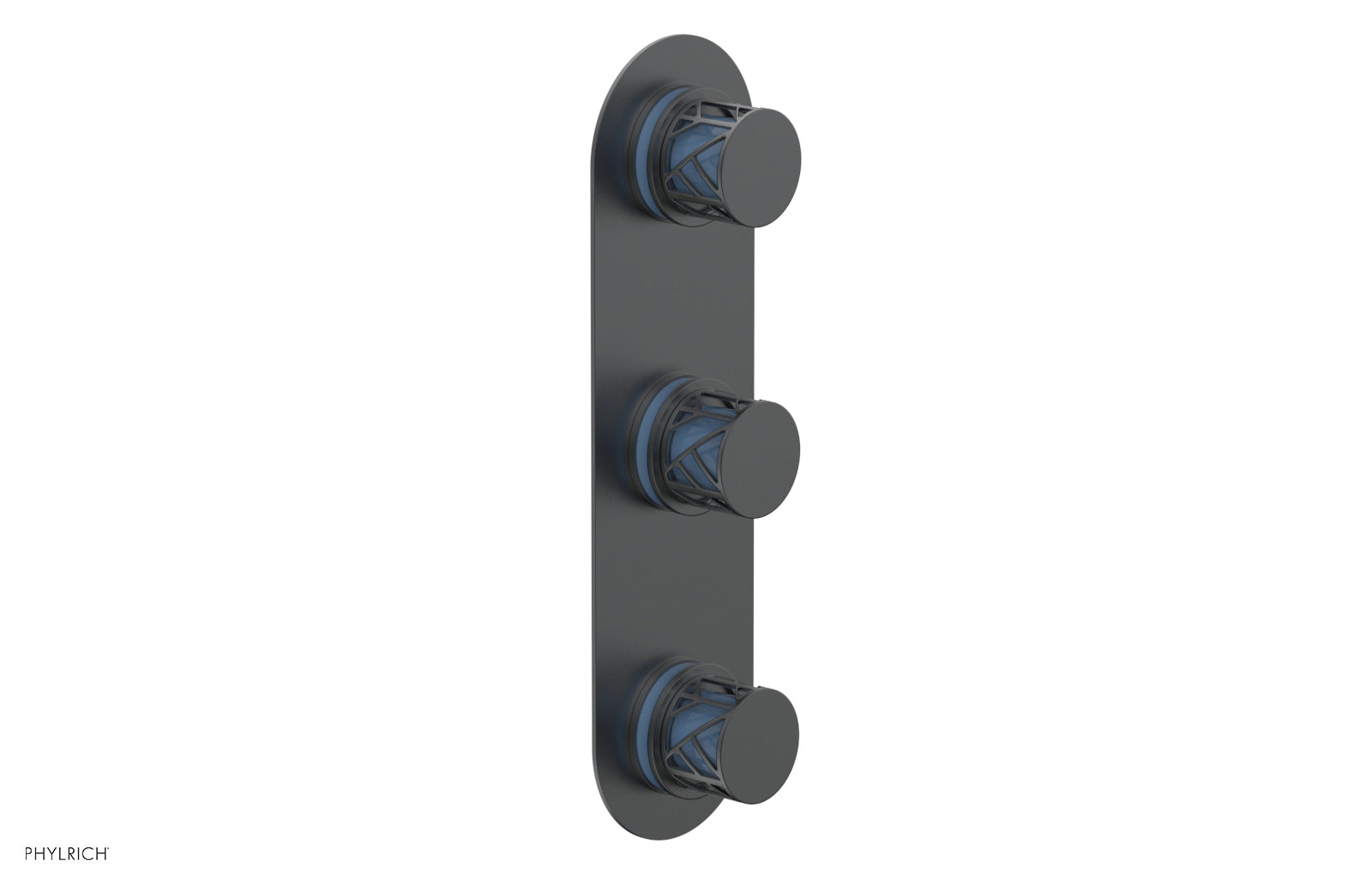 JOLIE Thermostatic Valve with Two Volume Control with "Light Blue" Accents 4-590