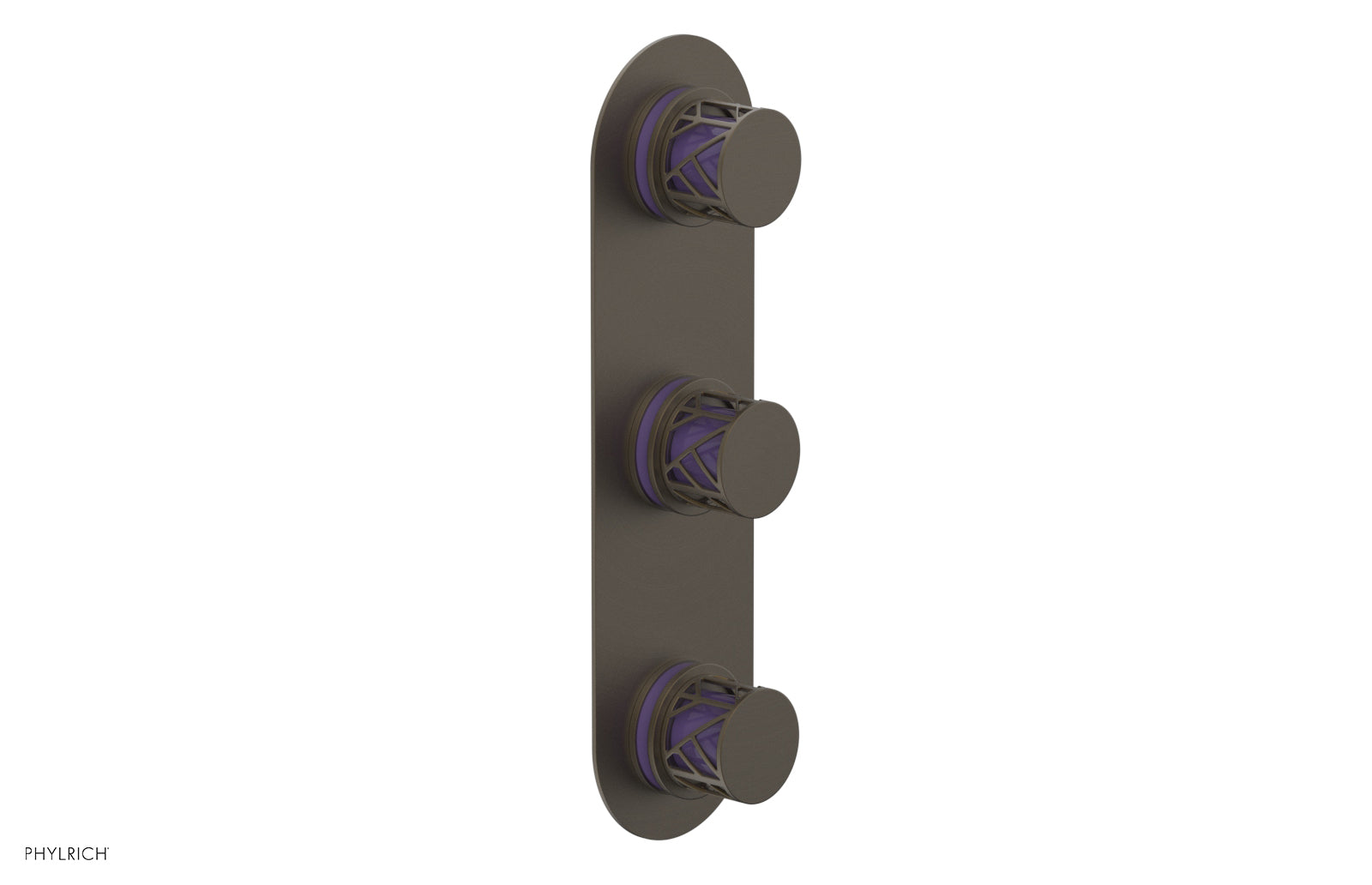 JOLIE Thermostatic Valve with Two Volume Control with "Purple" Accents 4-590