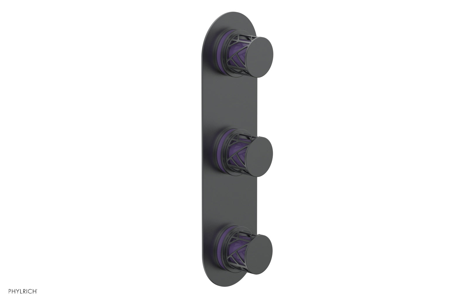 JOLIE Thermostatic Valve with Two Volume Control with "Purple" Accents 4-590
