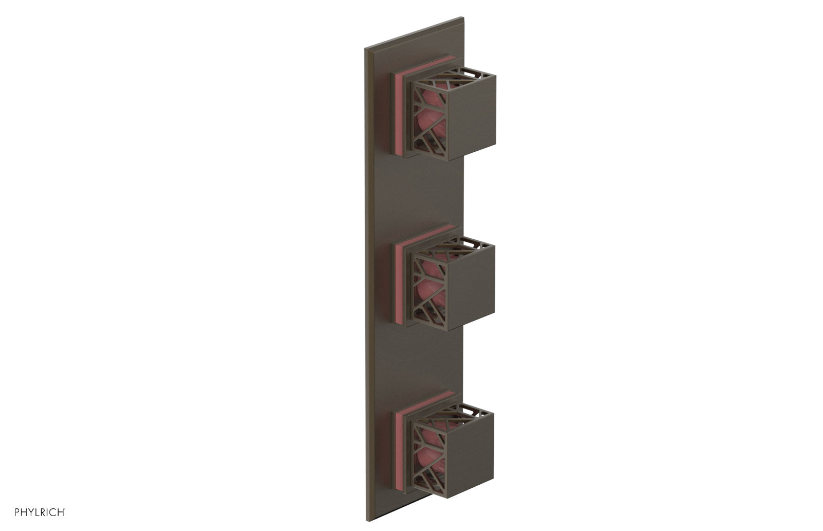 JOLIE Thermostatic Valve with Two Volume Control with "Pink" Accents 4-591