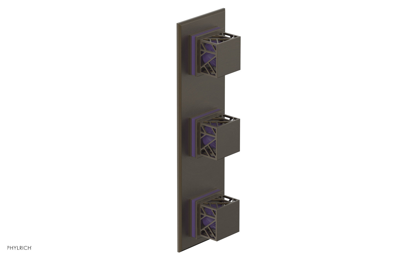 JOLIE Thermostatic Valve with Two Volume Control with Purple Accents 4-591