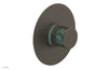 JOLIE Pressure Balance Shower Plate & Handle Trim, Round Handle with "Turquoise" Accents 4-592