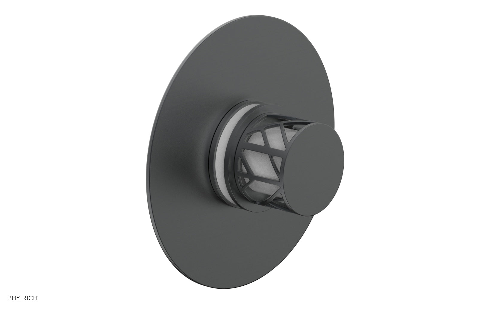 JOLIE - Thermostatic Shower Trim, Round Handle with "White" Accents 4-592