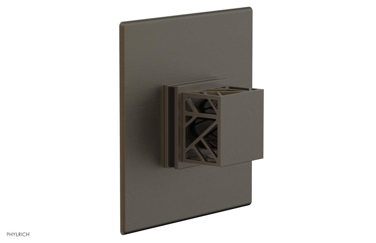 JOLIE Pressure Balance Shower Plate & Handle Trim, Square Handle with "Black" Accents 4-593