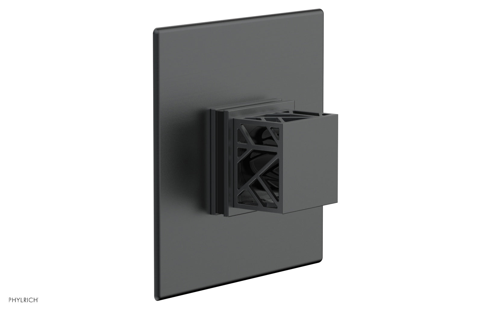 JOLIE Pressure Balance Shower Plate & Handle Trim, Square Handle with "Black" Accents 4-593