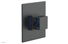 JOLIE - Thermostatic Shower Trim, Square Handle with "Navy Blue" Accents 4-593