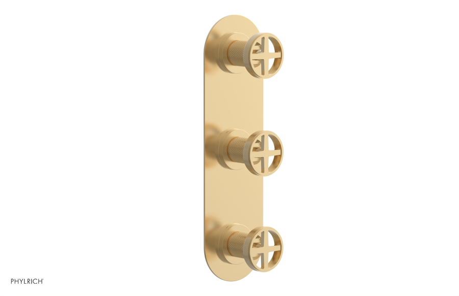 DUSTRIE - Thermostatic Valve with Two Volume Control -  Knurled 4-624