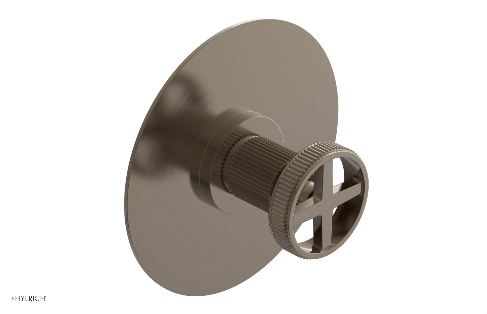 DUSTRIE - Pressure Balance Shower Plate & Handle Trim - Grooved 4-626