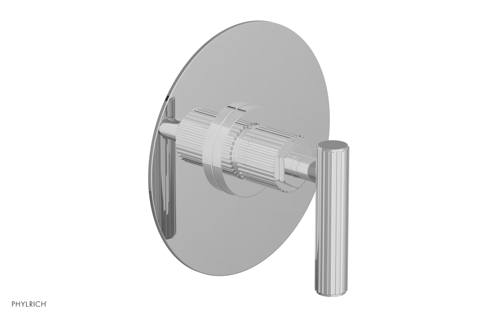 DUSTRIE - Pressure Balance Shower Plate & Handle Trim - Grooved 4-627