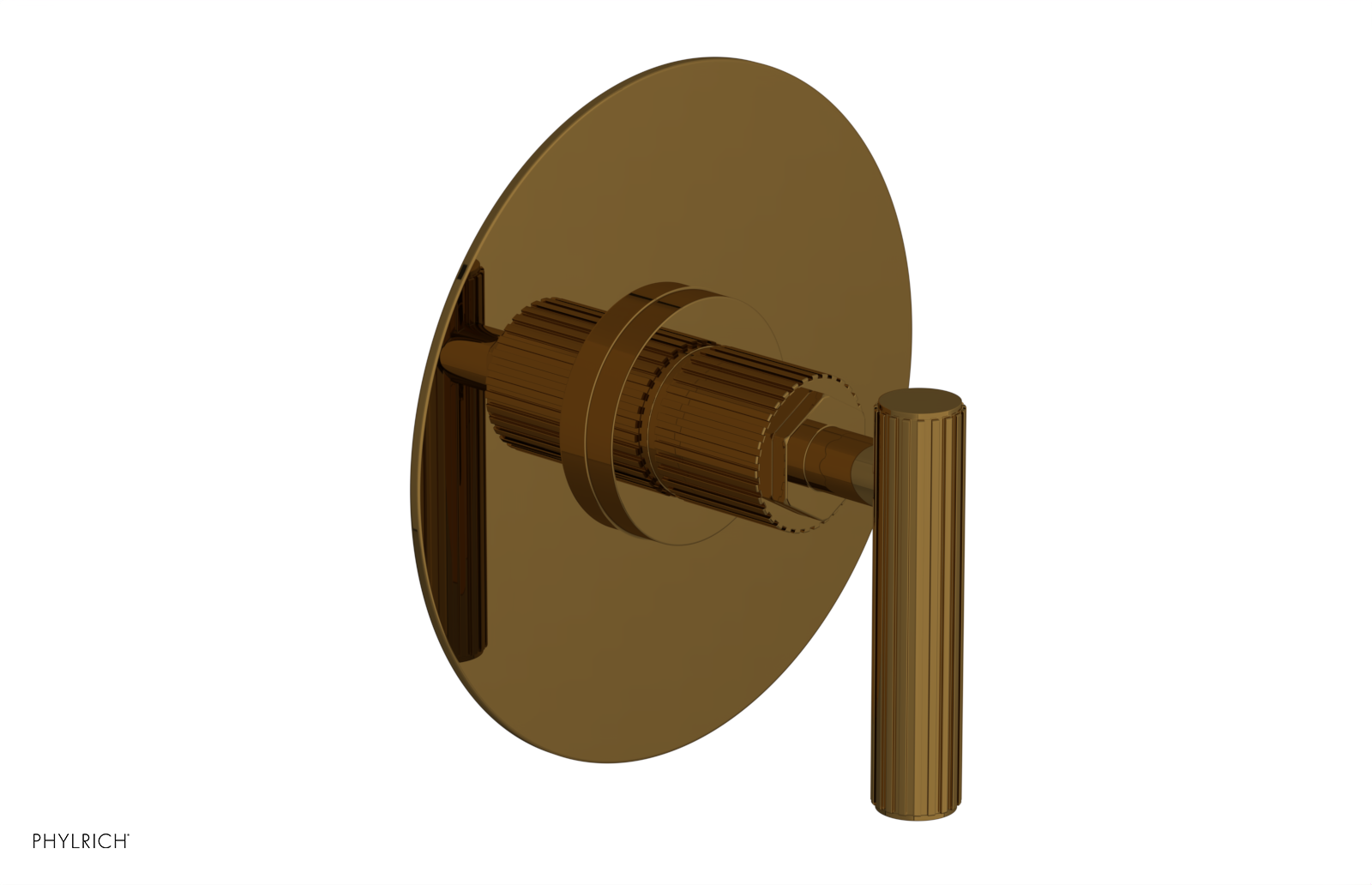 DUSTRIE - Pressure Balance Shower Plate & Handle Trim - Grooved 4-627