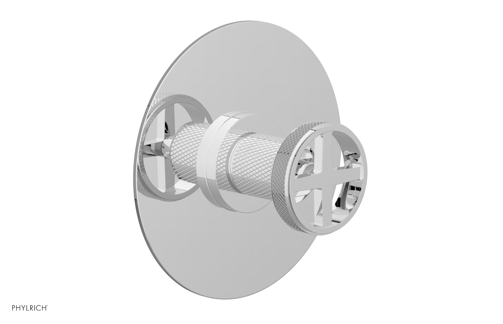 DUSTRIE - Pressure Balance Shower Plate & Handle Trim - Knurled 4-628