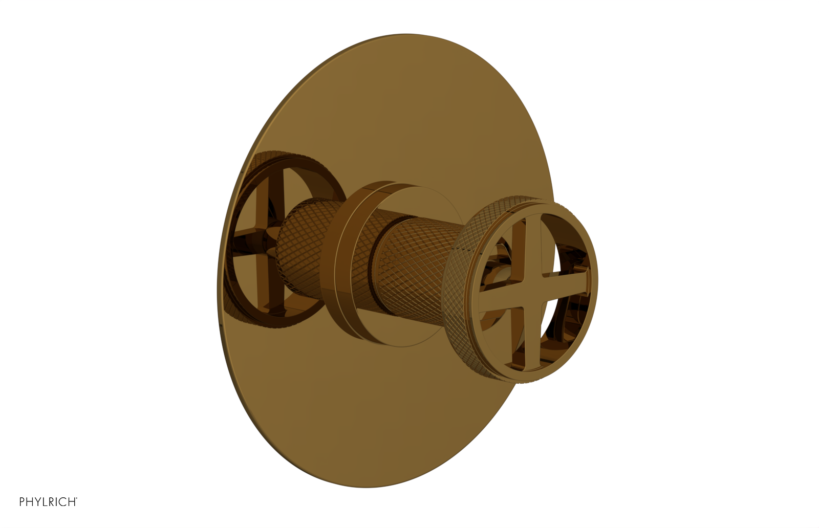 DUSTRIE - Thermostatic Shower Trim - Cross Handle - Knurled 4-628