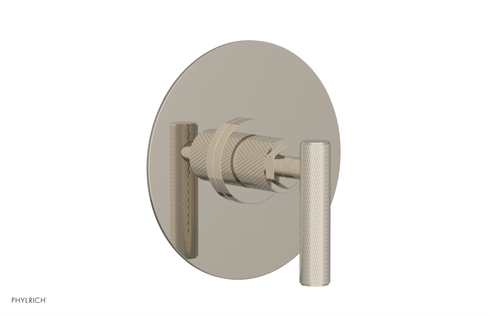 DUSTRIE - Pressure Balance Shower Plate & Handle Trim - Knurled 4-629