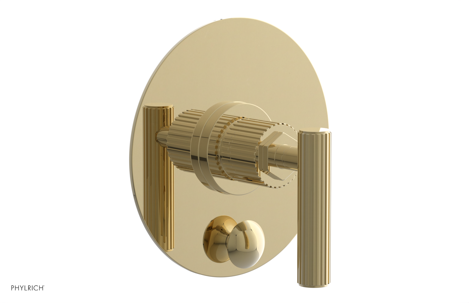 DUSTRIE - Pressure Balance Shower Plate with Diverter and Lever Handle Trim Set - Grooved 4-631