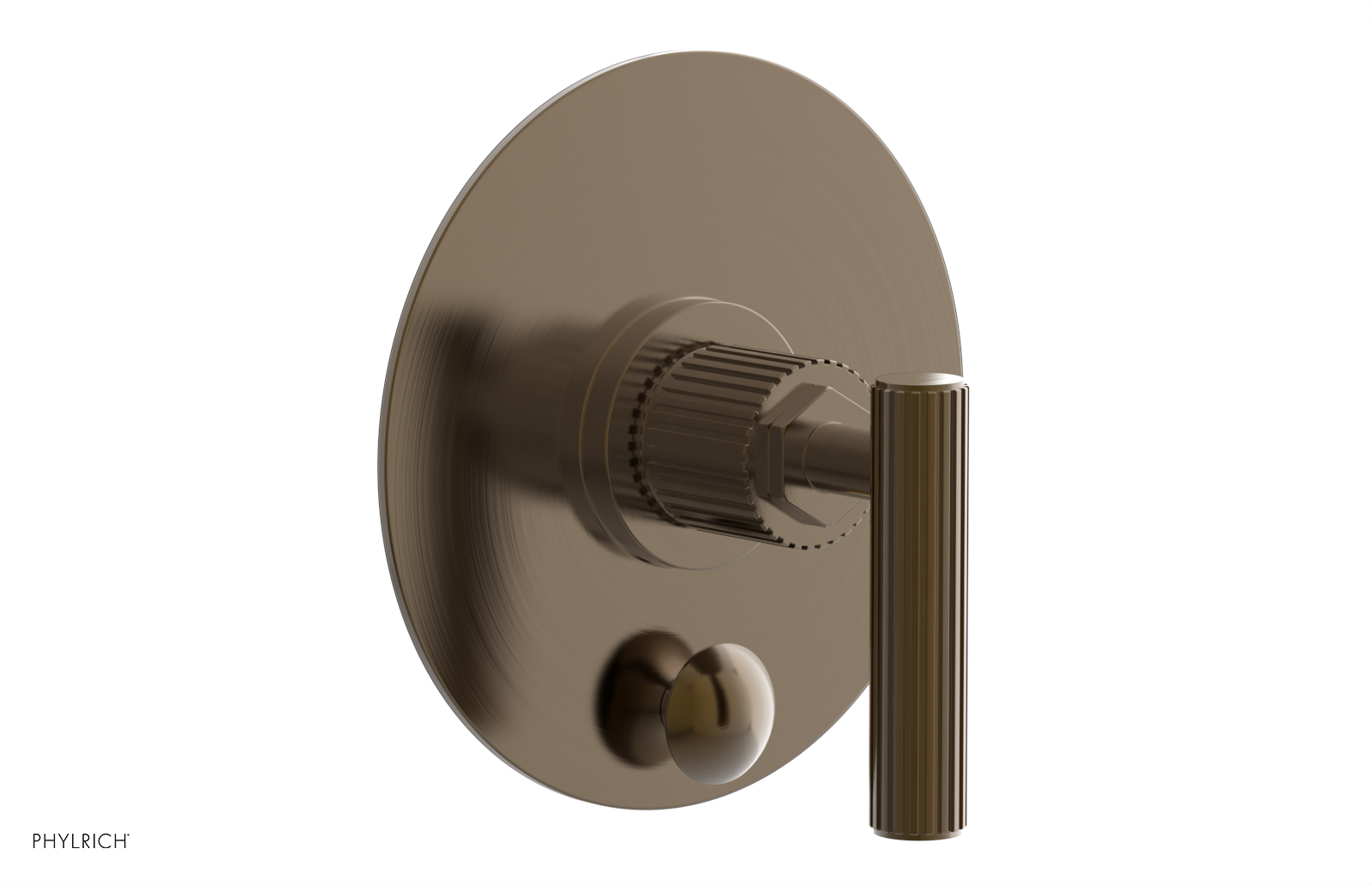 DUSTRIE - Pressure Balance Shower Plate with Diverter and Lever Handle Trim Set - Grooved 4-631