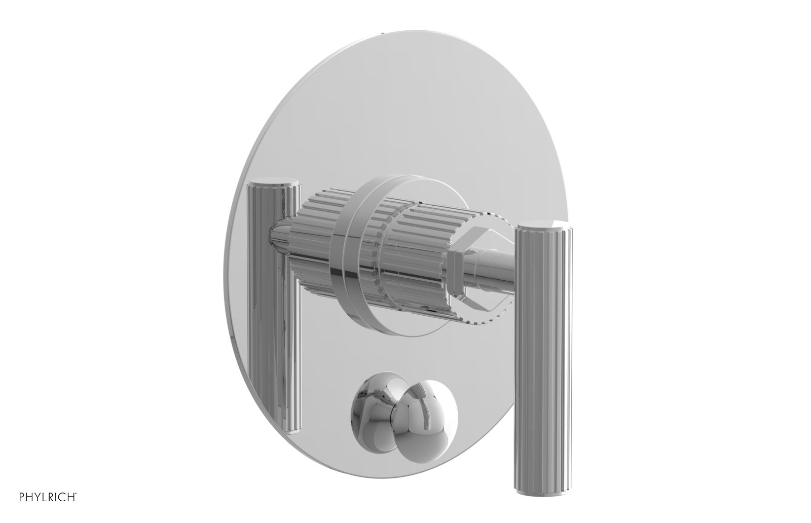 DUSTRIE - Pressure Balance Shower Plate with Diverter and Lever Handle Trim Set - Grooved 4-631