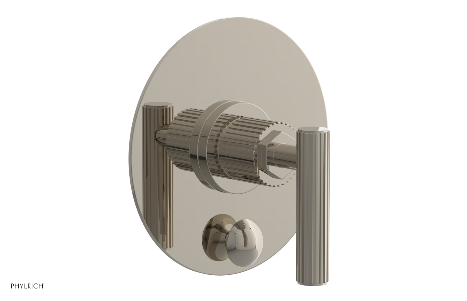 DUSTRIE - Pressure Balance Shower Plate with Diverter and Lever Handle Trim Set - Grooved 4-631