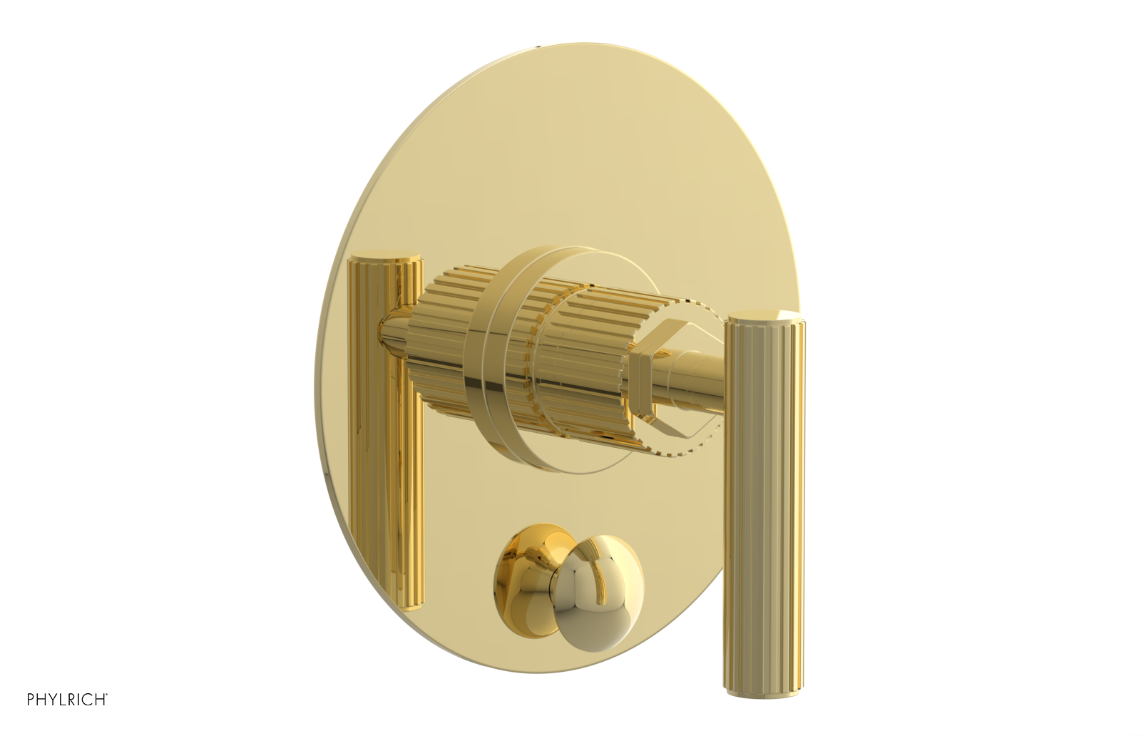 DUSTRIE - Pressure Balance Shower Plate with Diverter and Lever Handle Trim Set - Grooved 4-631