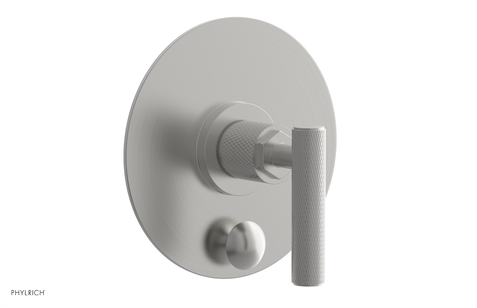 DUSTRIE - Pressure Balance Shower Plate with Diverter and Lever Handle Trim Set - Knurled 4-633