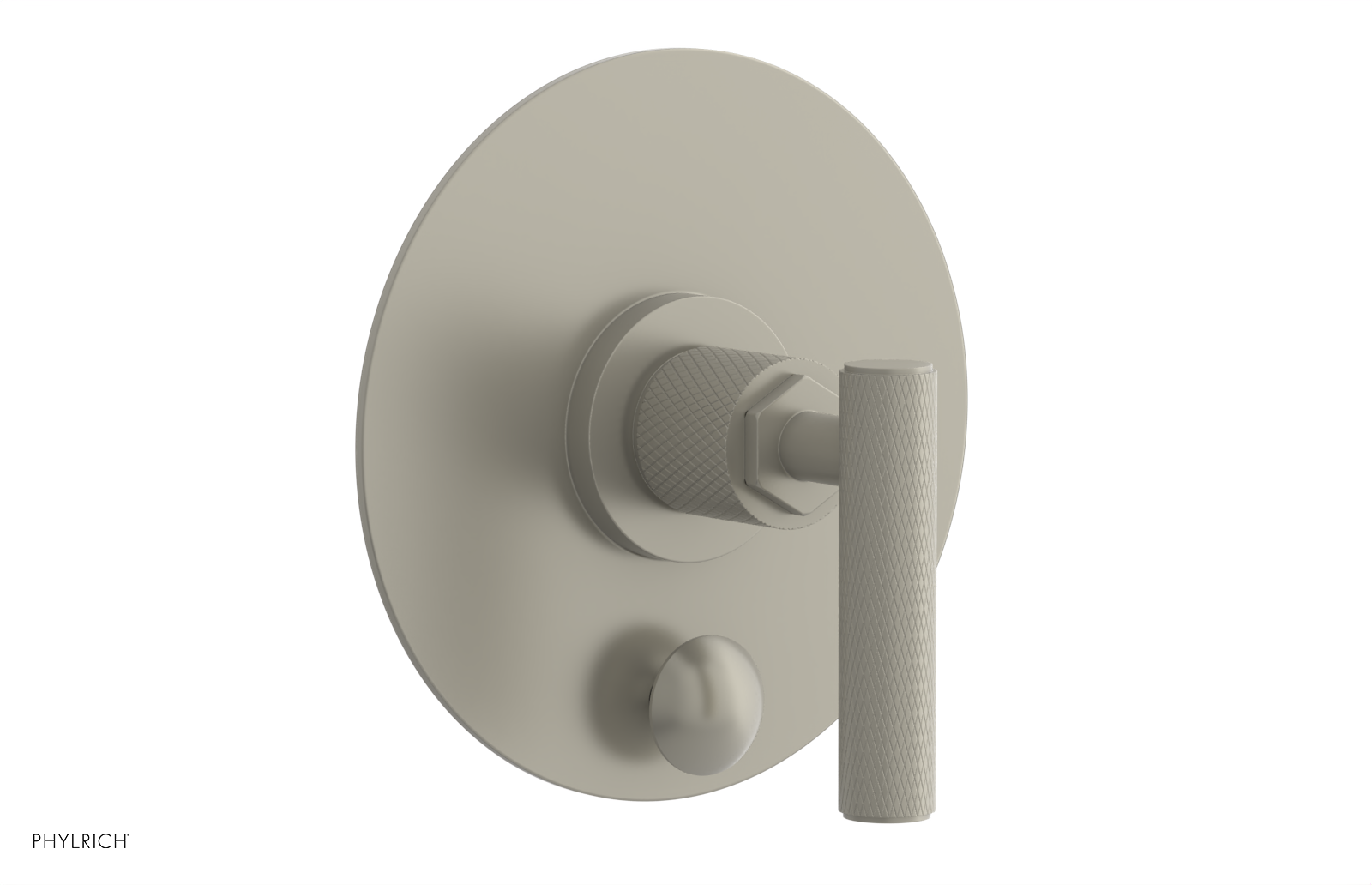 DUSTRIE - Pressure Balance Shower Plate with Diverter and Lever Handle Trim Set - Knurled 4-633