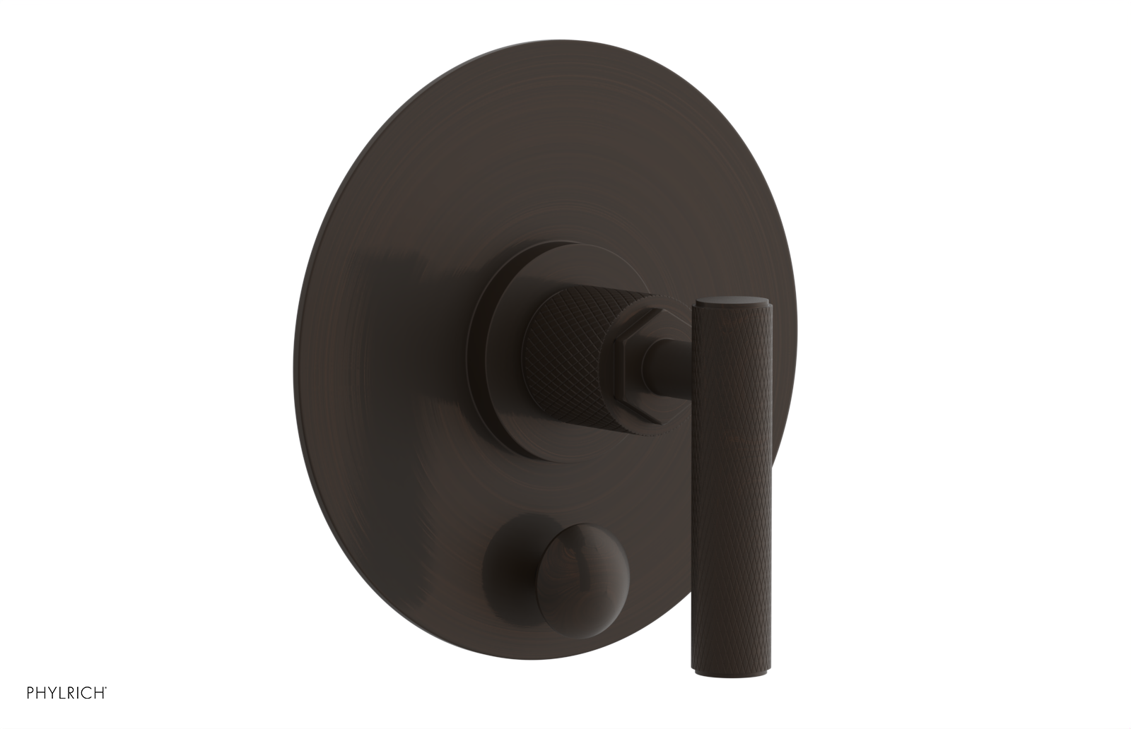 DUSTRIE - Pressure Balance Shower Plate with Diverter and Lever Handle Trim Set - Knurled 4-633