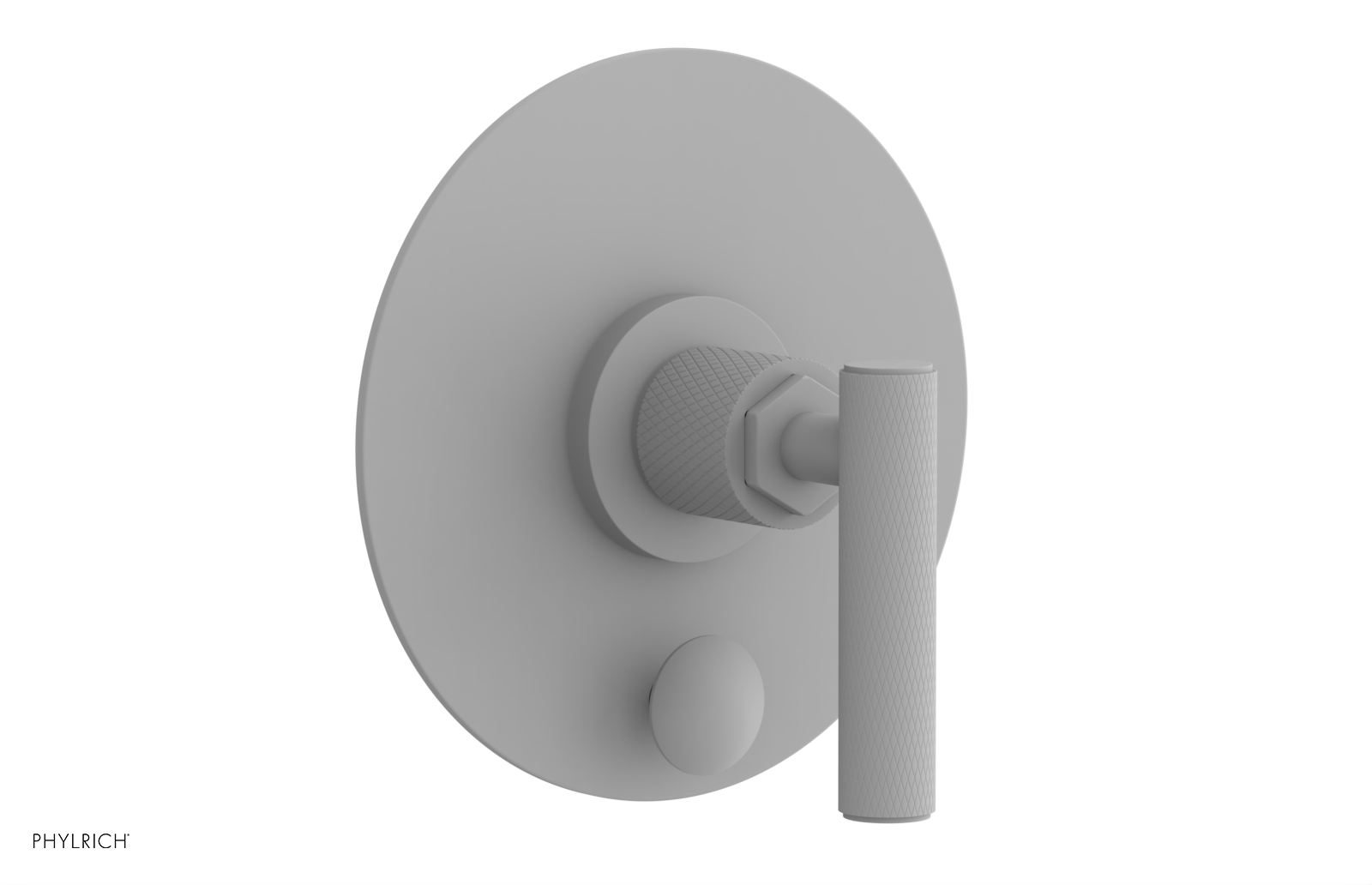 DUSTRIE - Pressure Balance Shower Plate with Diverter and Lever Handle Trim Set - Knurled 4-633