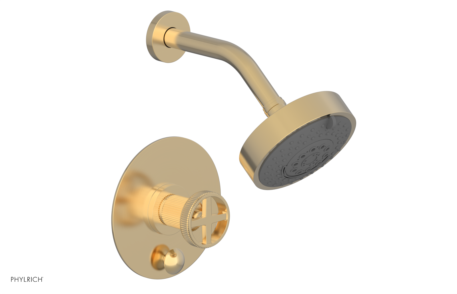 DUSTRIE - Pressure Balance Shower and Diverter Set (Less Spout) - Cross Handle - Grooved 4-655