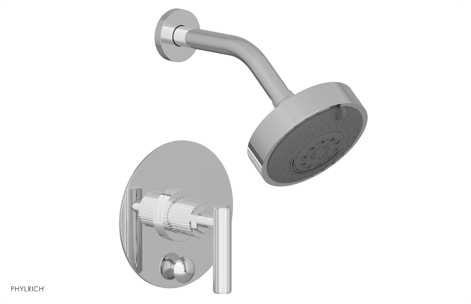 DUSTRIE - Pressure Balance Shower and Diverter Set (Less Spout) - Lever Handle - Grooved 4-656