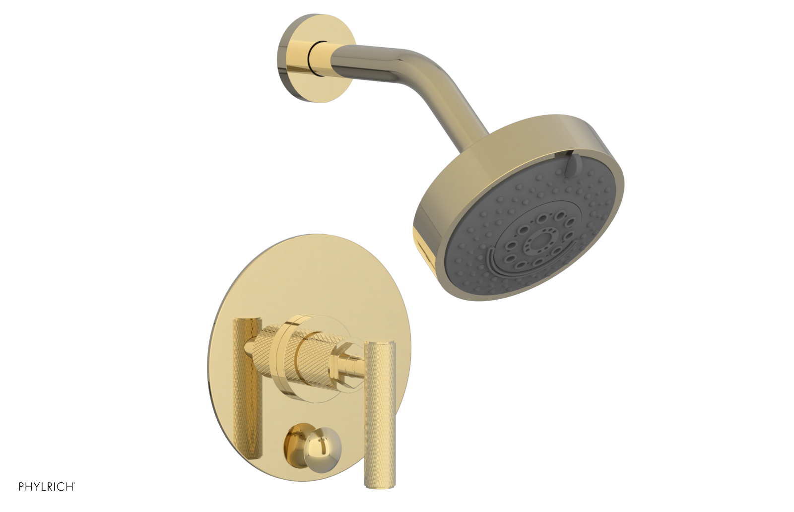 DUSTRIE - Pressure Balance Shower and Diverter Set (Less Spout) - Lever Handle - Knurled 4-658