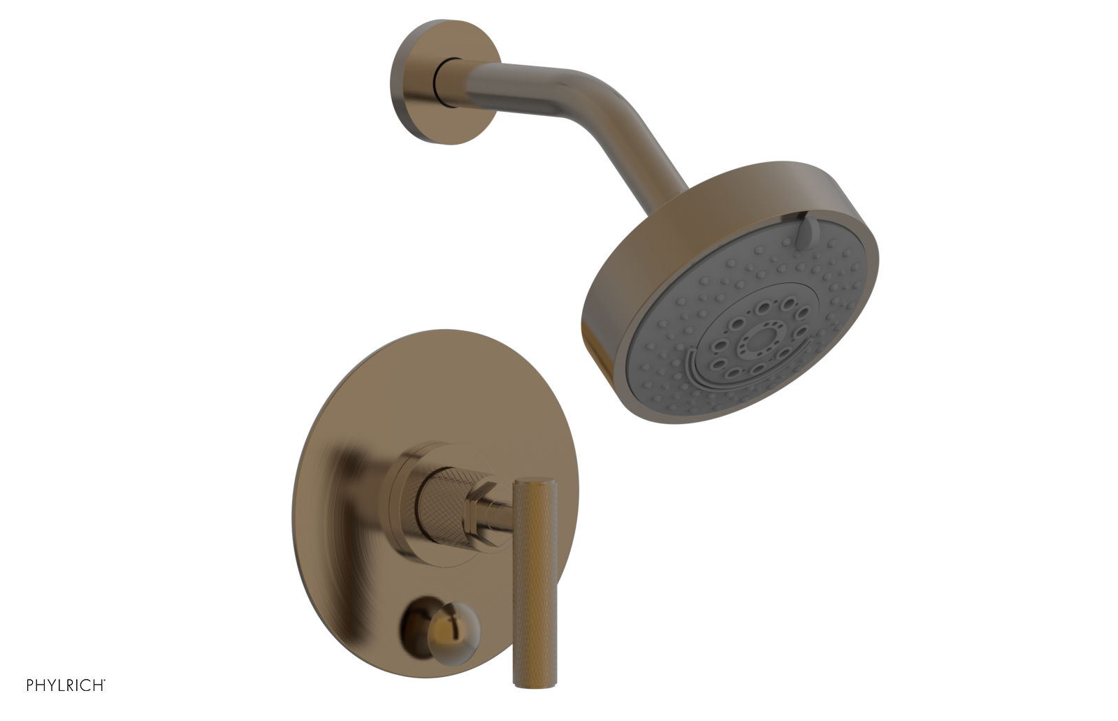 DUSTRIE - Pressure Balance Shower and Diverter Set (Less Spout) - Lever Handle - Knurled 4-658